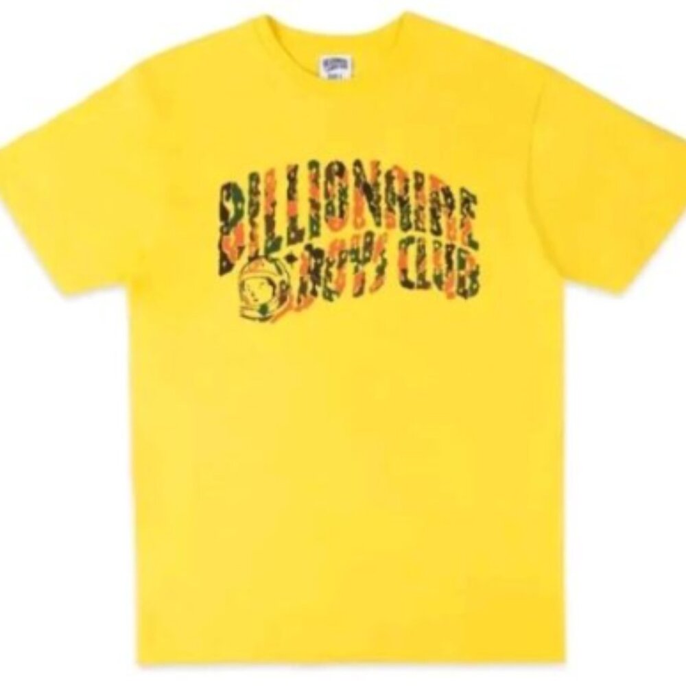 Billionaire Boys Club Camo Arch Logo Graphic Tee Habanero Gold Size XXL